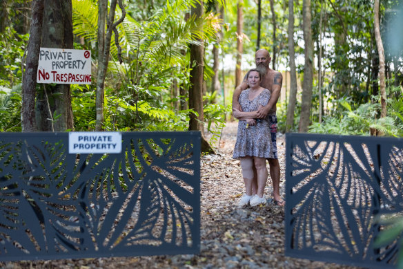 Karen and Merv McGill have put up trespassing signs after a post by Rainforest 4 of their property went viral.