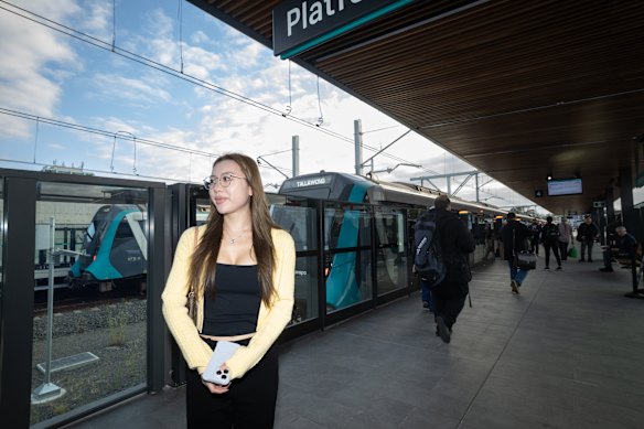 Natsumi Njuyen is thankful for an easier commute. 