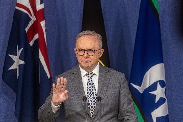 Not so fast … Prime Minister Anthony Albanese faces critics close to his own camp.