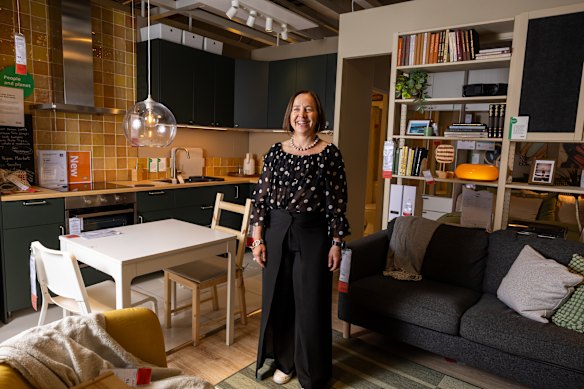 Karen Pflug, chief sustainability officer for IKEA worldwide, in the Tempe IKEA store.