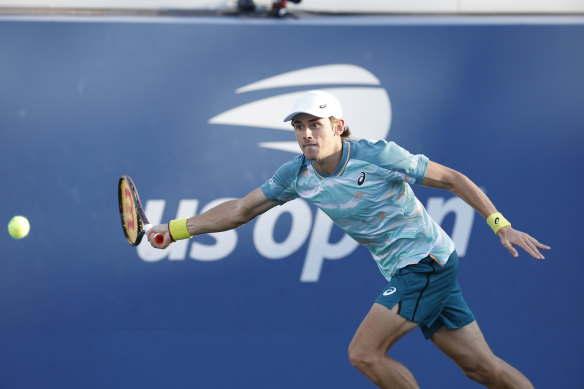 Alex de Minaur during his loss to Pablo Carreno Busta.