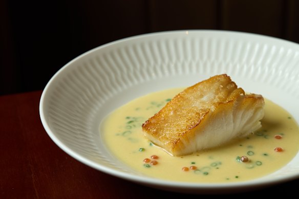 Toothfish with beurre blanc.