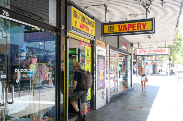 Vape shops have proliferated despite the state and federal government’s crackdown on the importation and sale of vaping products.