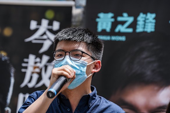 Barred: Joshua Wong previously said "Using [the] pandemic as an excuse to postpone the election is definitely a lie."