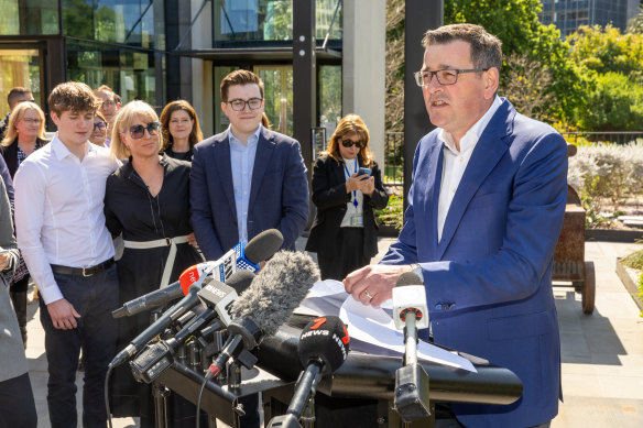 Daniel Andrews called a snap press conference on Tuesday, announcing his resignation.
