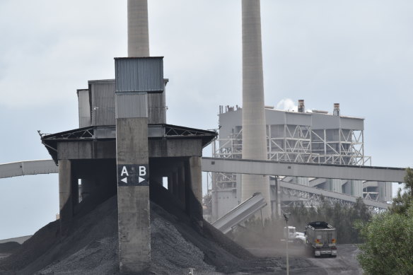 The Vales Point coal-fired power station near the shores of Lake Macquarie, in NSW.