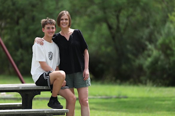 Andrea Cosentino and her son Ben.