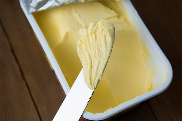 Butter-based spreads are made from a mix of butter and vegetable oils.