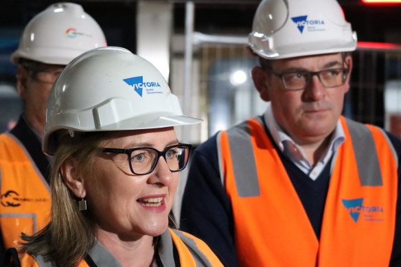 Victorian Premier Jacinta Allan and her predecessor, Daniel Andrews.