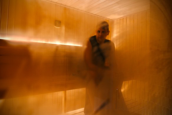 Stress evaporates in Alek Djokovic’s sauna. 