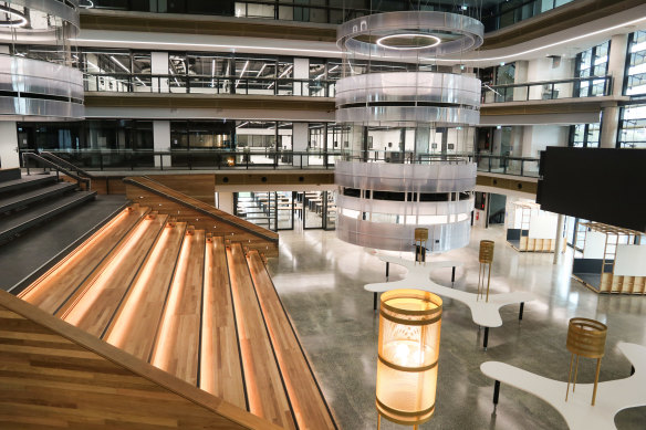 Brisbane Grammar School’s new STEAM precinct, which features 15 lab spaces of university standard, a specialised laboratory for biological dissections, art studios, a kiln room and a 300-seat open auditorium.