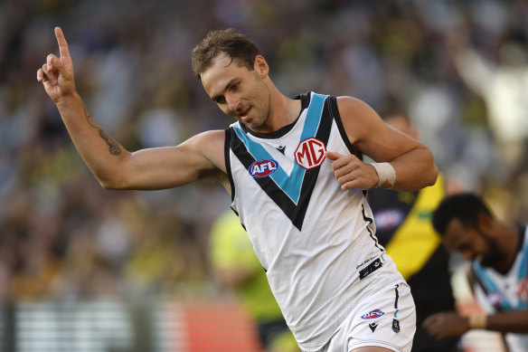 Port Adelaide’s Jeremy Finlayson has been suspended for three matches for a homophobic slur