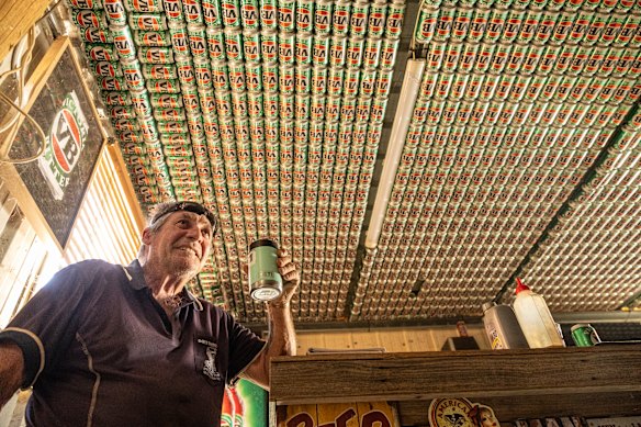 Ouyen resident and local identity John Smith retires to his shed.