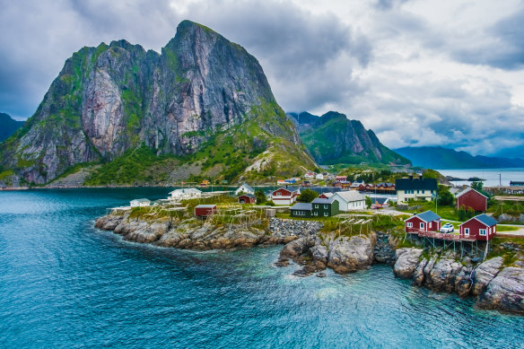 Reine, Lofoten Islands, an archipelago and a traditional district in the county of Nordland, Norway. 