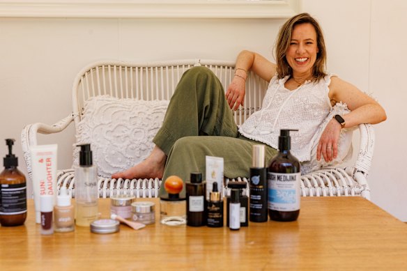 Emily Fletcher uses 18 personal care products most days. 