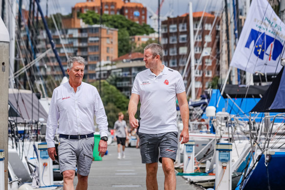 Navigators Stan Honey of Wild Oats and Justin Shaffer of Andoo Comanche say the weather conditions for the Sydney to Hobart will benefit their larger boats.