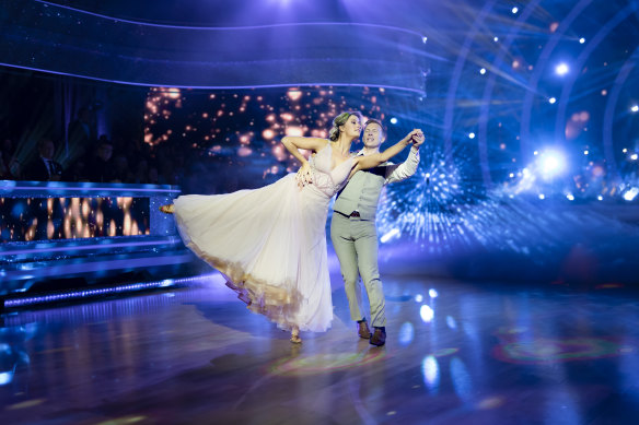 Christie Whelan Browne performing on Dancing with the Stars.