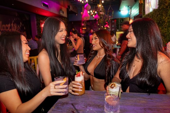 Karen Tran, Aaliyah Lasala, Alyssa Gurung and Priscilla Sanaa at Canley Vale's Bar 53.