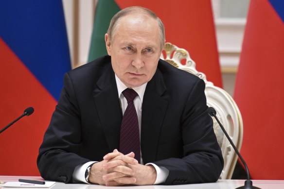 Russian President Vladimir Putin in Belarus this month.