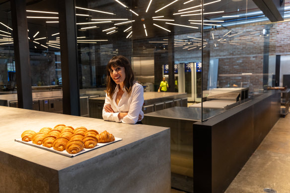 Lune croissanterie founder Kate Reid in the new Rosebery site. 