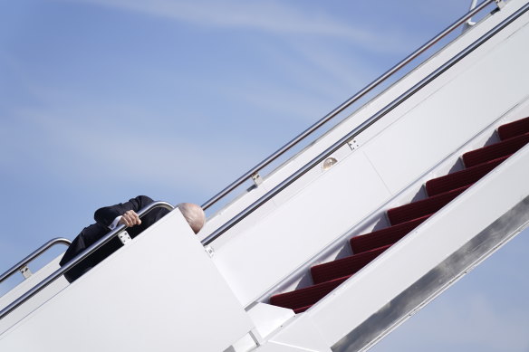 President Joe Biden was said to be fine after stumbling while boarding Air Force One.