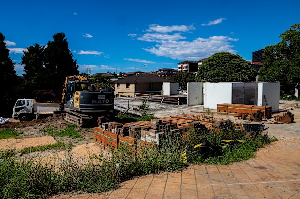 The unfinished site at 88-92 Botany Street in Carlton has been at a standstill for years.