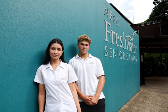 Freshwater Senior Campus school captains Sophie Rawstorne and Sebastian Rayel say the current model works.