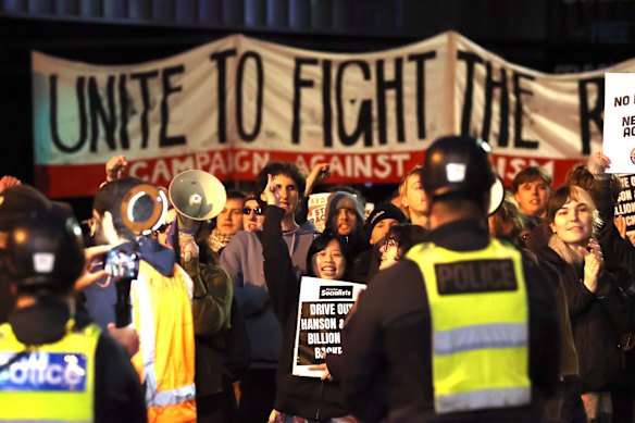 Protesters at the event.