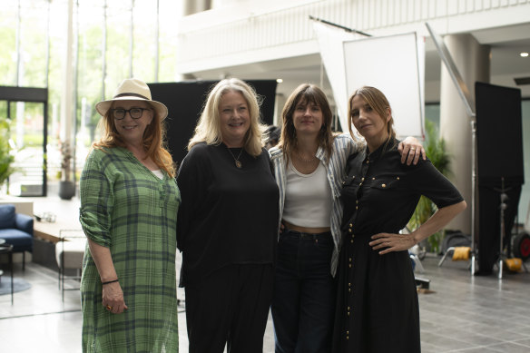 Series producer Imogen Banks, Stephanie Wood, co-producer Emelyne Palmer, and series creator and writer Anya Beyersdorf.
