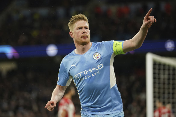 Kevin De Bruyne scored City’s only goal against Atletico Madrid.