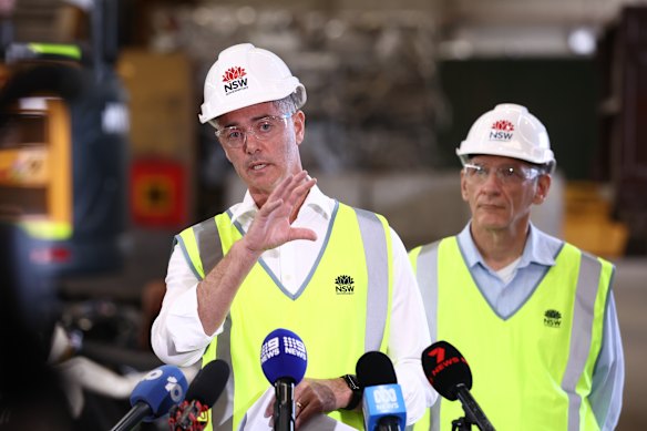 Transport Minister John Graham explains the added safety measures for the metro line on Thursday.