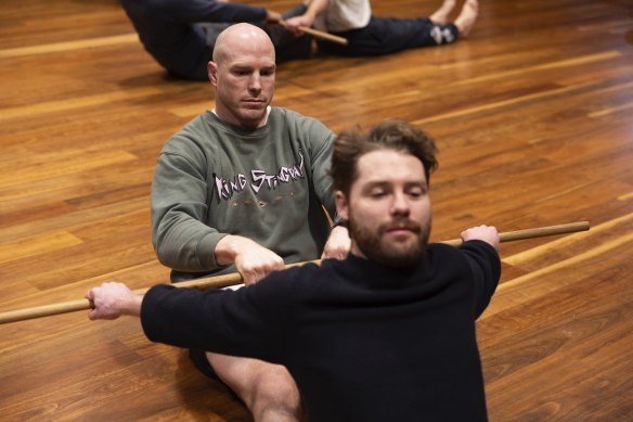 Thursday involves David Pocock’s foot in Angus Thompson’s back.