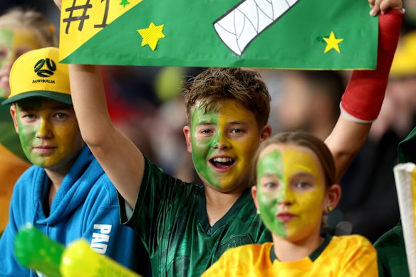  Socceroo fans during the FIFA World Cup 2026 qualifier match.