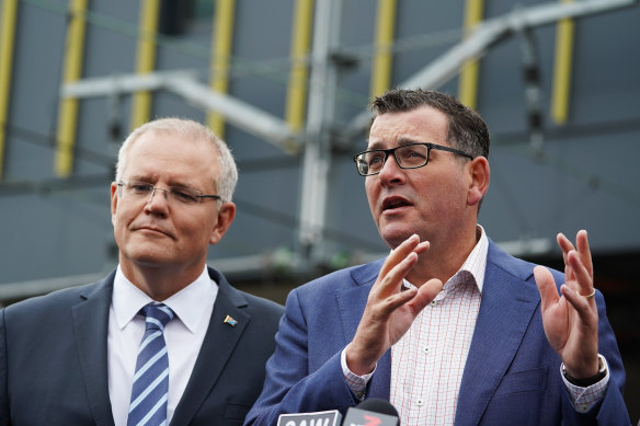 Prime Minister Scott Morrison and Victorian Premier Daniel Andrews: the bromance is sizzling.
