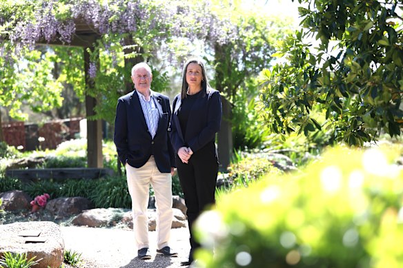 Eltham Cemetery general manager Julia Drew and chairperson Fred Harrington OAM.