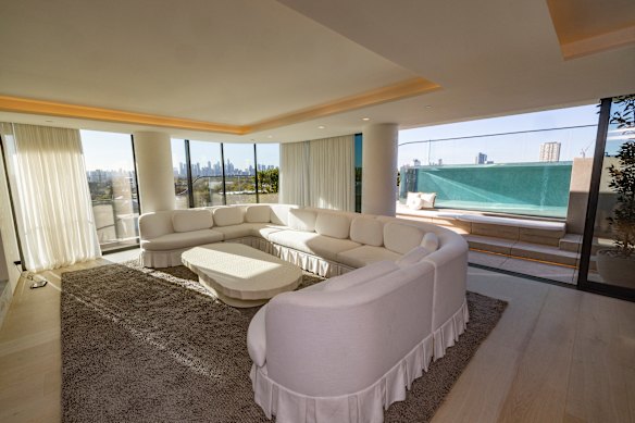 The residence offers indoor-outdoor living.