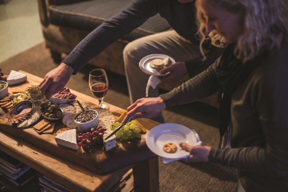 A feast of local cheese following a day’s hiking.