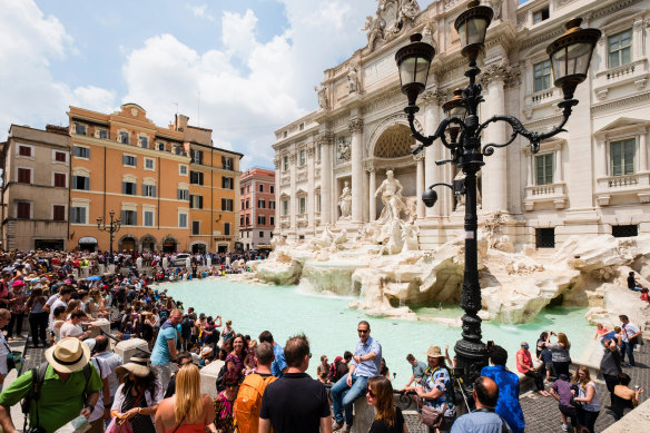 The Trevi Fountain – might be time to avoid the popular neighbourhoods.