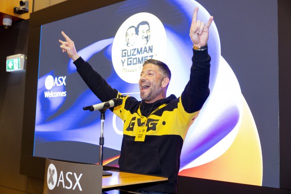 Guzman y Gomez Co- CEO Steven Marks at the Guzman y Gomez floating at the ASX in Sydney.