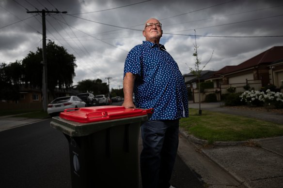 Merri-bek resident Joe Perri is concerned about his council’s proposal to change general rubbish collection to fortnightly.