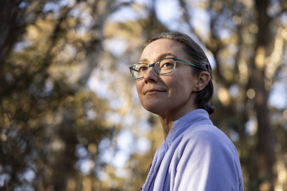 Senior research fellow at ANU, Dr Kara Youngentob, at Tallaganda National Park.