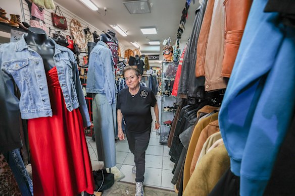 Nava Kingston inside her Chapel Street clothing store.