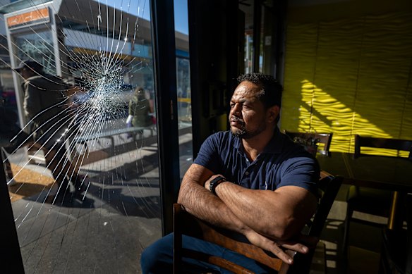 Khartoum City Cafe owner Hamada Ahmed, who is among Paisley Street traders concerned about Footscray’s new Salvation Army cafe. 