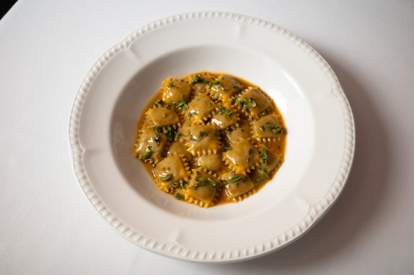 Ravioli del Plin at Alta Trattoria.