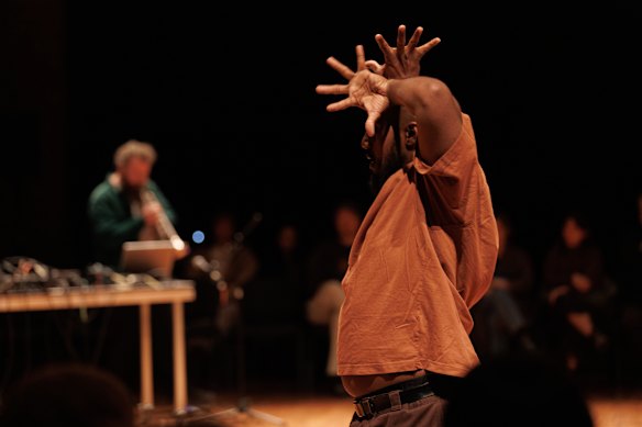 Composer Jack Prest and dancer Azzam Mohamed perform at The Substation. 