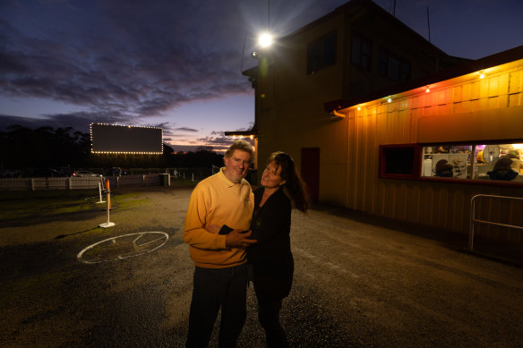 Dromana 3 Drive-In Cinema owners Paul and Shelley Whitaker have kept the family-owned business for decades.