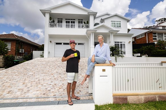 Wise is pictured with her next-door neighbour Ian Page. 