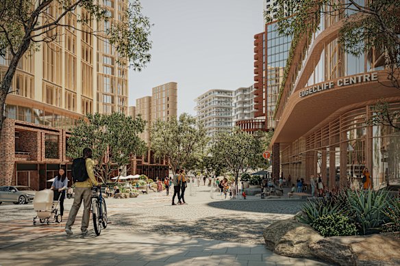 An artist’s impression of how the Edgecliff Centre would look.
