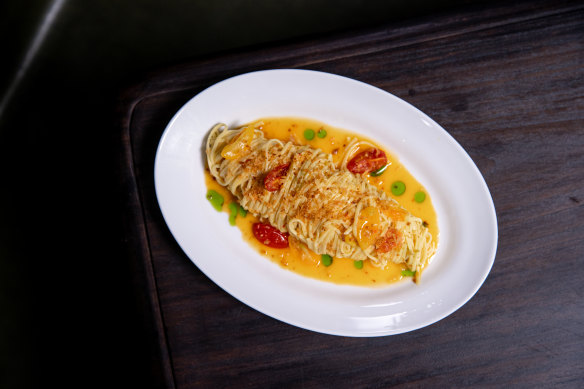 Mosto’s tagliolini arrabbiata has been a hit since the bar opened in 2021.