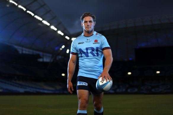 One last time ... Waratahs flanker Michael Hooper at Allianz Stadium.